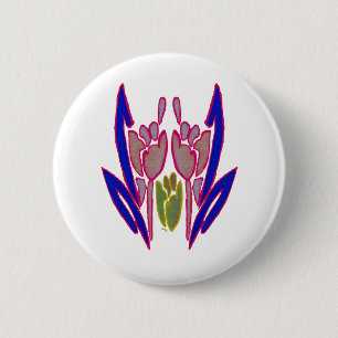 Badge Rond 5 Cm Elégante aquarelle Rose Imprimer