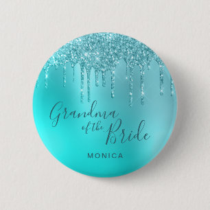 Badge Rond 5 Cm Élégante parties scintillant à la menthe goutte gr