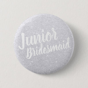 Badge Rond 5 Cm Élégante parties scintillant moderne argent brid