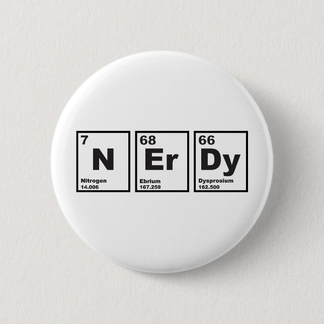 Badge Rond 5 Cm Eléments Nerdy (Devant)