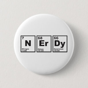 Badge Rond 5 Cm Eléments Nerdy