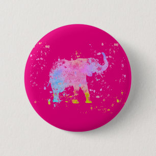 Badge Rond 5 Cm Elephant