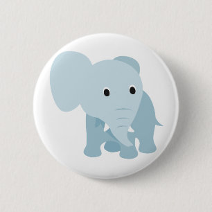 Badge Rond 5 Cm Eléphant Bébé mignon