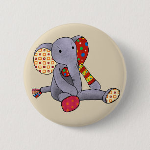 Badge Rond 5 Cm Éléphant de Bunter