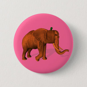 Badge Rond 5 Cm Eléphant d'Halloween