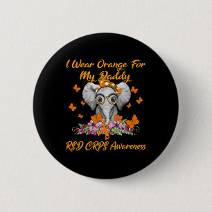 Badge Rond 5 Cm Elephant Je Porte Orange Pour Mon Papa Crps Rsd Aw