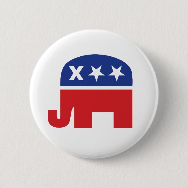 Badge Rond 5 Cm Eléphant républicain mort (Devant)