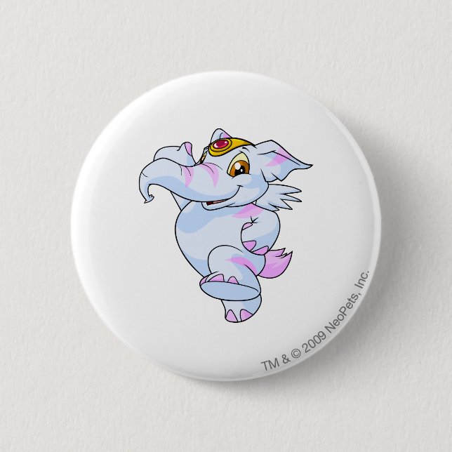 Badge Rond 5 Cm Elephante a barré (Devant)
