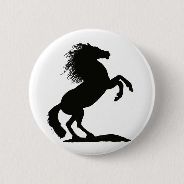 Badge Rond 5 Cm Élevage noir Stallion - (Devant)
