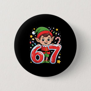 Badge Rond 5 Cm Elfe Mignon Six Sept 6 7 Mème Drôle de Costume de
