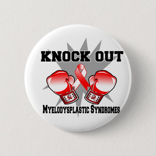 Badge Rond 5 Cm Éliminer les syndromes myélodysplastiques (Devant)