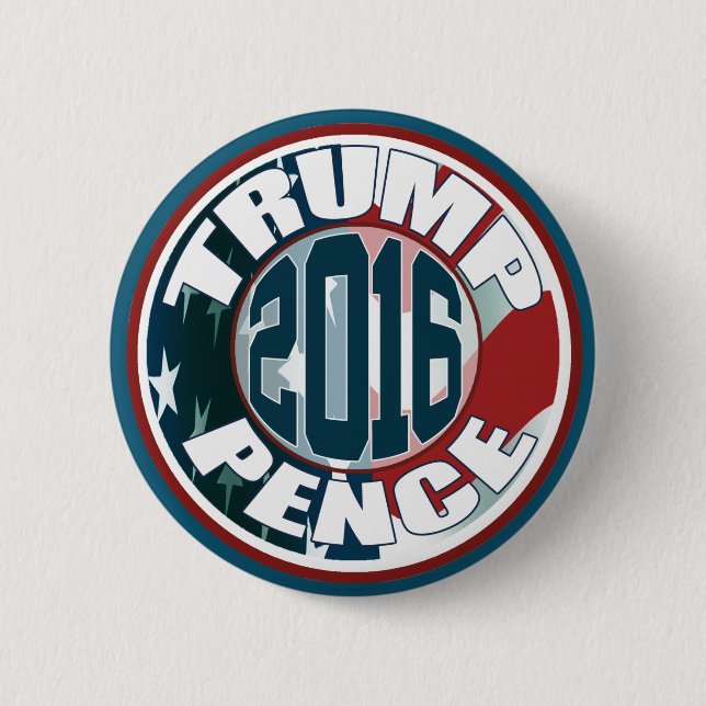 Badge Rond 5 Cm Élisez Donald Trump Mike les penny 2016 (Devant)
