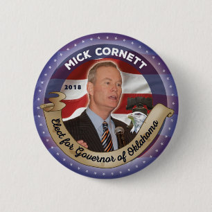 Badge Rond 5 Cm Élisez Mick Cornett pour le gouverneur de