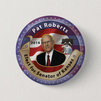Badge Rond 5 Cm Élisez Pat Roberts pour le sénateur du Kansas -