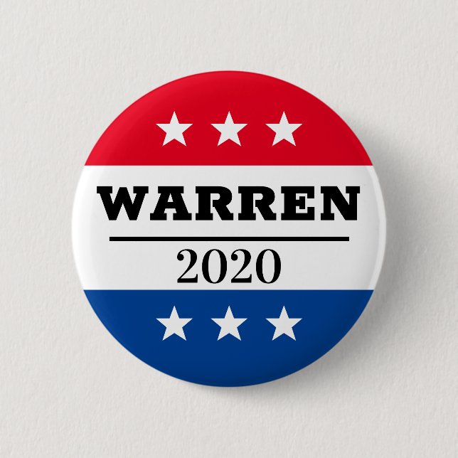 Badge Rond 5 Cm Elizabeth Warren 2020 (Devant)