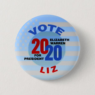 Badge Rond 5 Cm Elizabeth Warren for President 2020