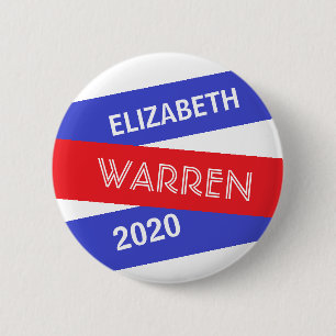 Badge Rond 5 Cm Elizabeth Warren pour la présidente 2020