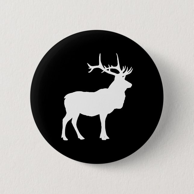 Badge Rond 5 Cm Elk Silhouette (Devant)