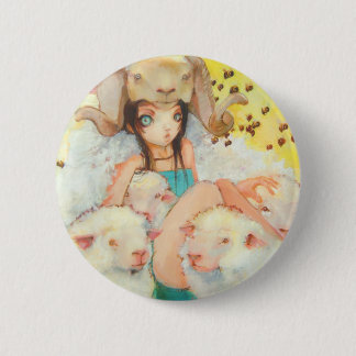 Badge Rond 5 Cm Elle bouton de enfoncement d'abeille