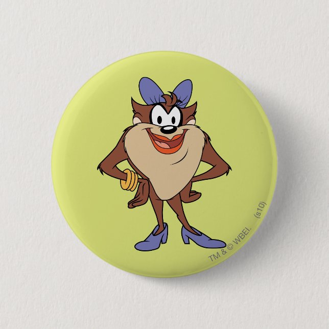 Badge Rond 5 Cm Elle-diable en couleur (Devant)