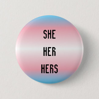 Badge Rond 5 Cm Elle/elle/sienne bouton de pronom