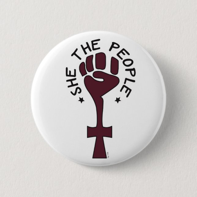 Badge Rond 5 Cm Elle le bouton de personnes (Devant)