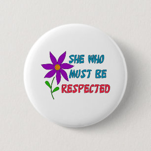 Badge Rond 5 Cm Elle qui doit être respectée