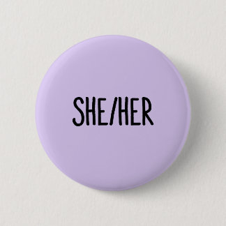 Badge Rond 5 Cm Elle/ses boutons de pronoms