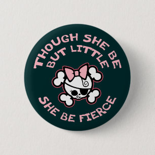 Badge Rond 5 Cm Elle soit féroce