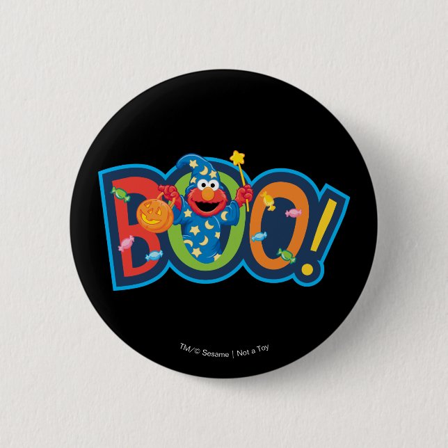 Badge Rond 5 Cm Elmo | Halloween Boo ! (Devant)