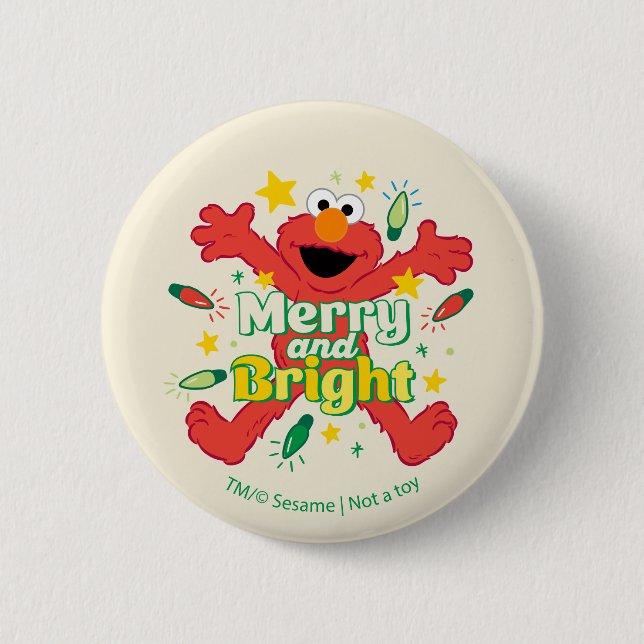 Badge Rond 5 Cm Elmo | Joyeux et lumineux (Devant)