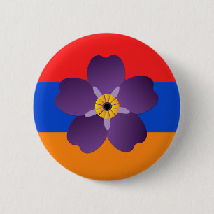 Badge Rond 5 Cm Emblème centennal et drapeau de génocide arménien