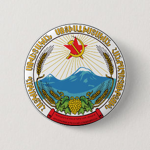 Badge Rond 5 Cm Emblème de la République socialiste soviétique