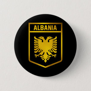 Badge Rond 5 Cm Emblème de l'Albanie