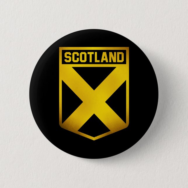 Badge Rond 5 Cm Emblème de l'Ecosse (Devant)