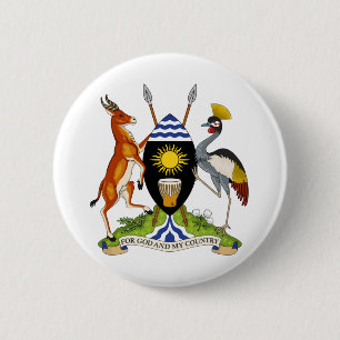Badge Rond 5 Cm emblème de l'ouganda