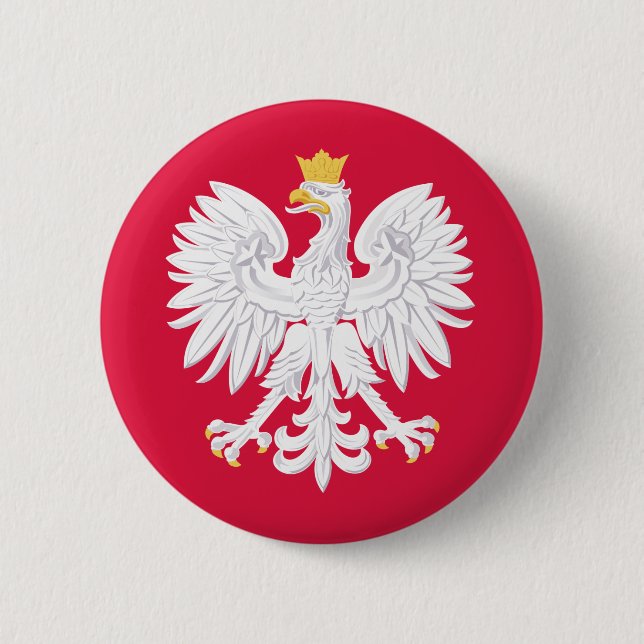 Badge Rond 5 Cm emblème de poland (Devant)