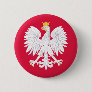 Badge Rond 5 Cm emblème de poland