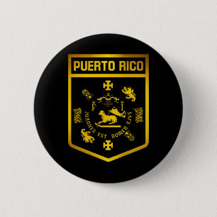 Badge Rond 5 Cm Emblème de Porto Rico