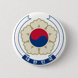 Badge Rond 5 Cm emblème de sud de la Corée