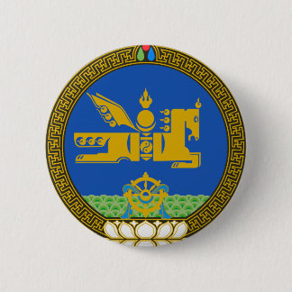 Badge Rond 5 Cm Emblème d'état de la Mongolie
