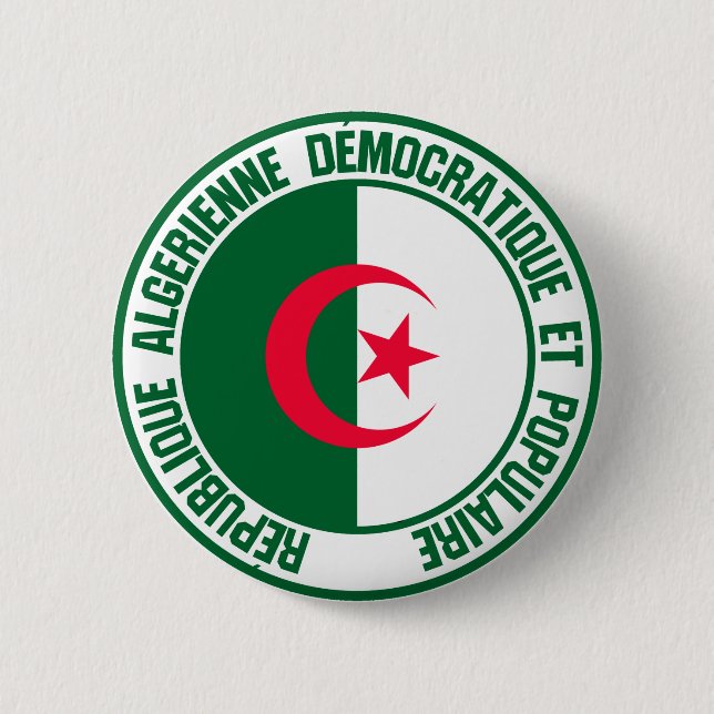 Badge Rond 5 Cm Emblème du cycle algérien (Devant)