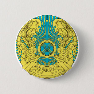 Badge Rond 5 Cm emblème du kazakhstan