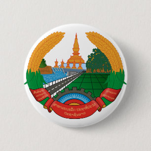 Badge Rond 5 Cm emblème du Laos