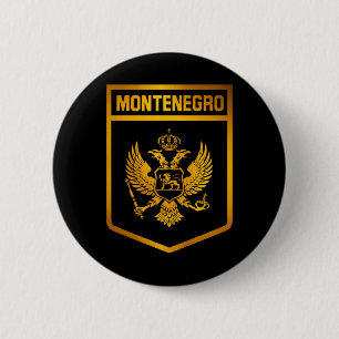 Badge Rond 5 Cm Emblème du Monténégro