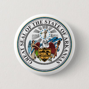 Badge Rond 5 Cm Emblème du sceau d'État de l'Arkansas