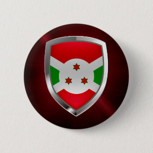 Badge Rond 5 Cm Emblème métallique du Burundi