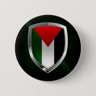 Badge Rond 5 Cm Emblème métallique palestinien