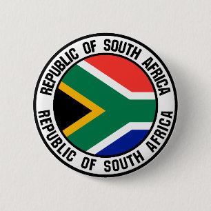 Badge Rond 5 Cm Emblème rond Afrique du Sud