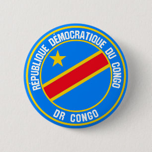 Badge Rond 5 Cm Emblème Rond Congo